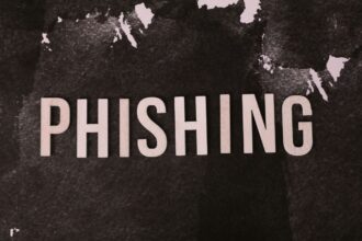 Crypto scams – phishing warning concept on a dark background