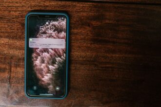 Fintech vs traditional banks – smartphone showing a banking app alert
