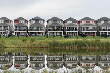 Homeowners insurance – row of modern suburban houses