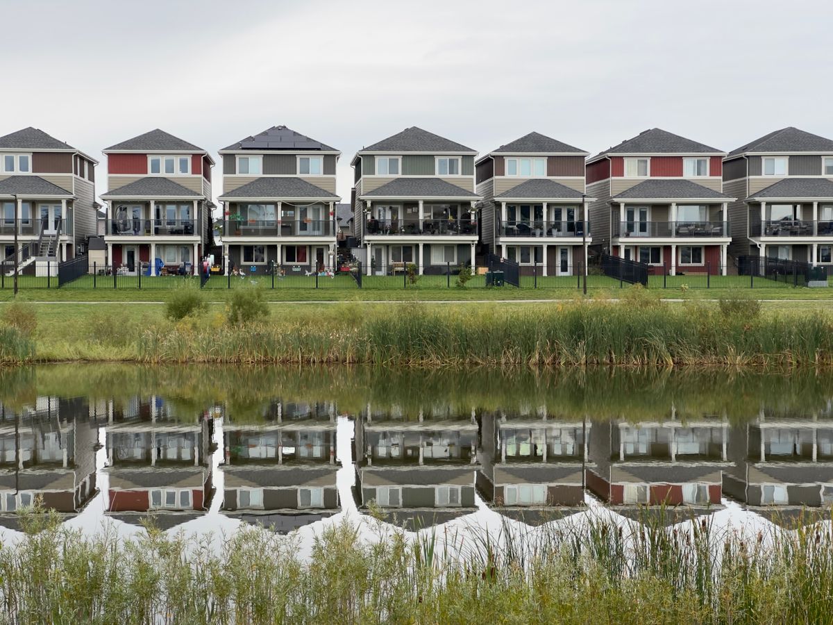 Homeowners insurance – row of modern suburban houses