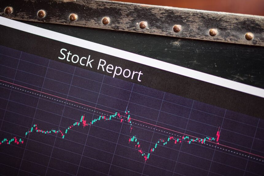 How the stock market works – stock report showing a market performance graph