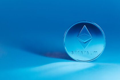 What is Ethereum – ethereum coin on a blue background